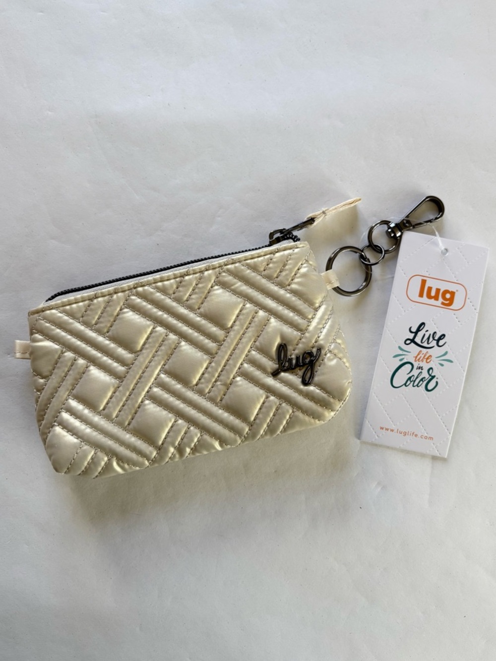 Lug Metro XL Pouch in Metallic Champagne NEW - Picture 2 of 4